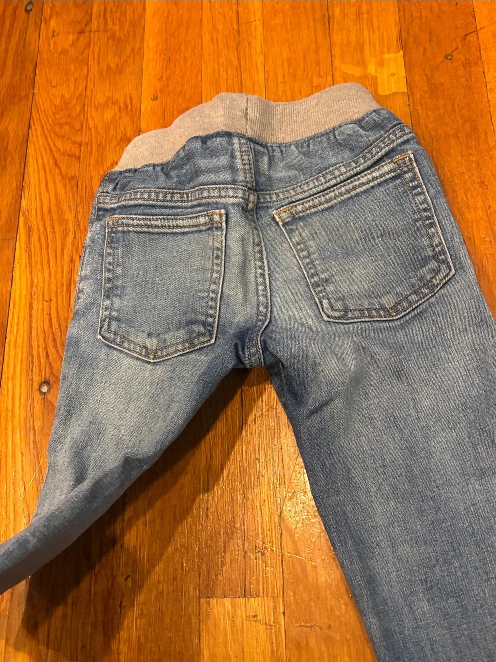 GAP Light Blue Kids Jeans with Gray Elastic Waistband